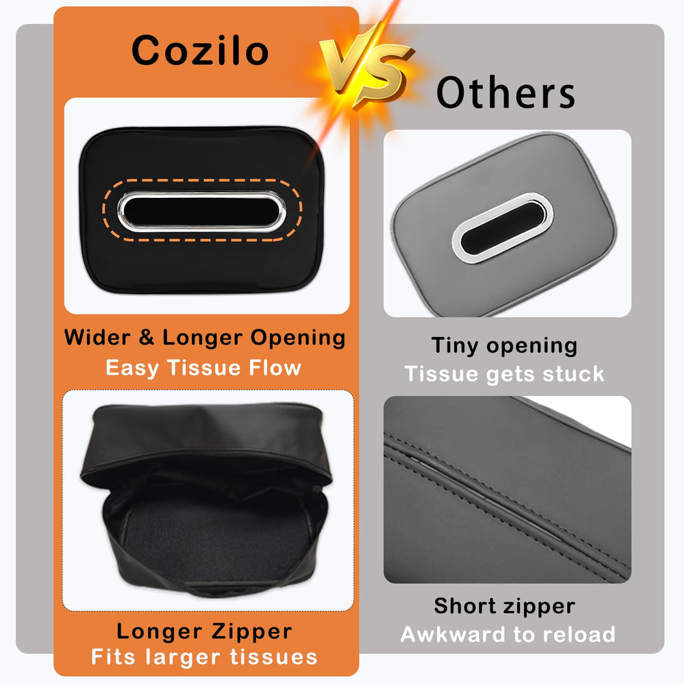 COZILO wide opening for effortless one-handed tissue replacement