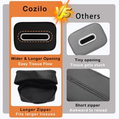 COZILO wide opening for effortless one-handed tissue replacement