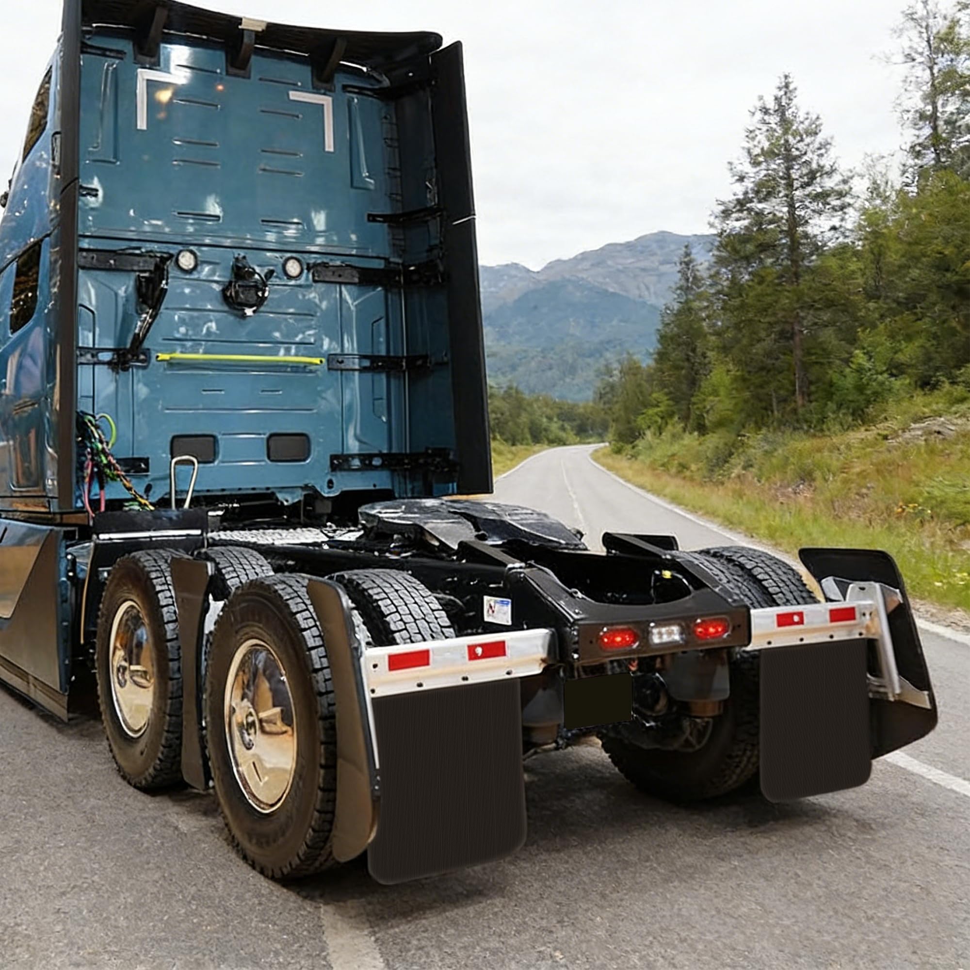 CPOWACE 24x30 mud flaps keep trucks clean after long hauls