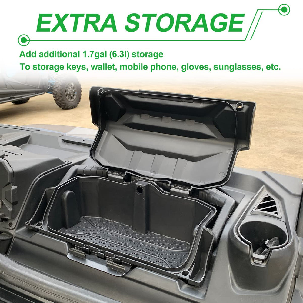 CPOWACE dash storage box clip-action demonstrates fast open and secure close