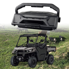 CPOWACE dash storage box front view on Can-Am Defender for quick access