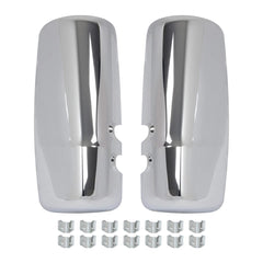 CPOWACE left driver-side chrome mirror cover for Kenworth T680/T880, with chrome finish.