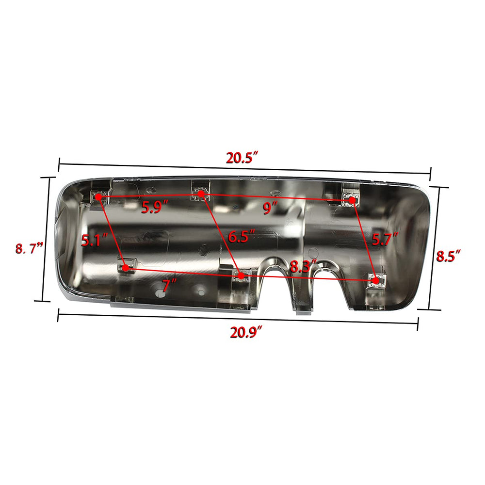 CPOWACE easy-install step diagram for Kenworth mirror cover alignment.