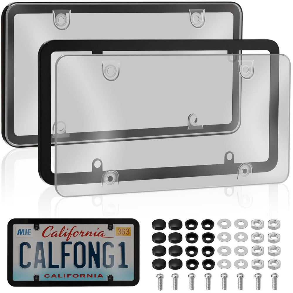 CPProDilig license frame front view protects US plate from sun and scratches.