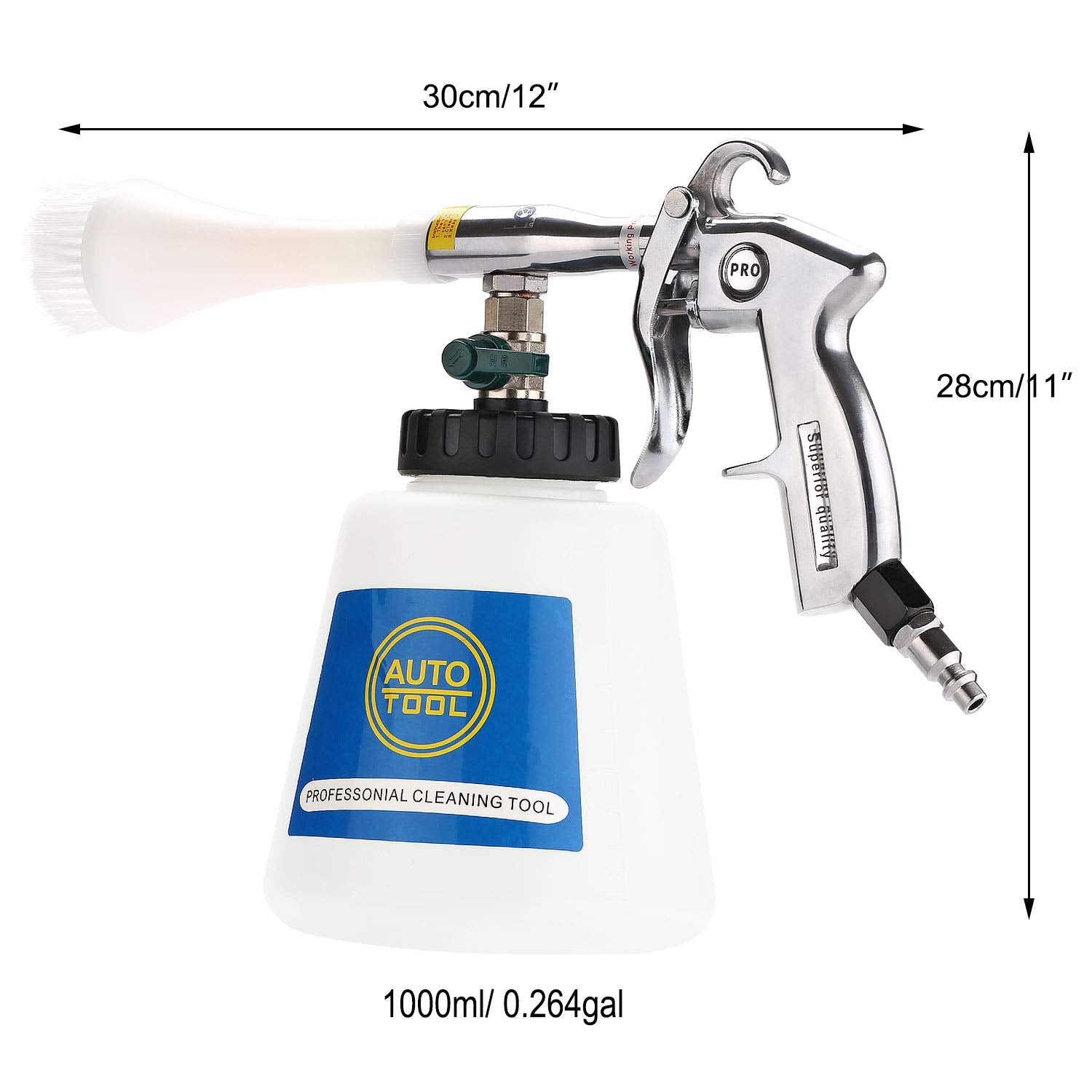 Adjustable pressure range (87-133 PSI) for versatile cleaning on different surfaces.