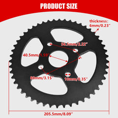 CPVNQMDG mounting dimensions: 80mm bolt circle and 40.5mm bore.