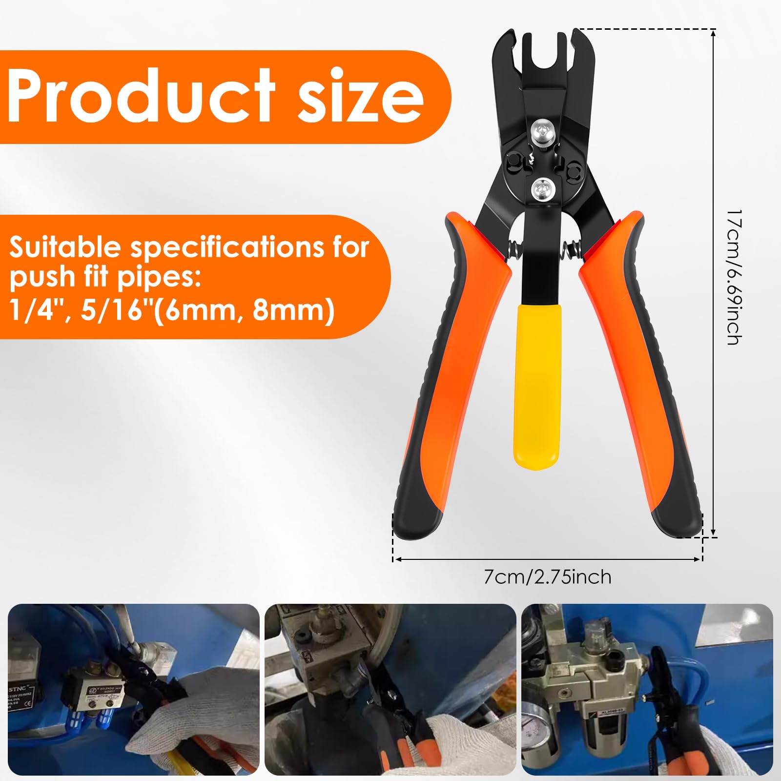 CQDAXUMY Slim jaws reach cramped spaces without hose damage