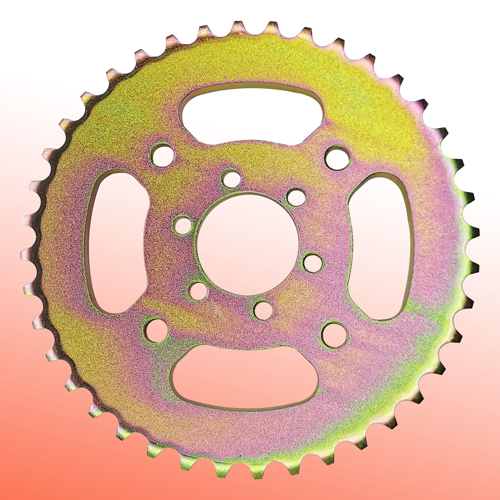 CQSPMOTO 40T rear sprocket on minibike illustrates durable performance in variable weather.