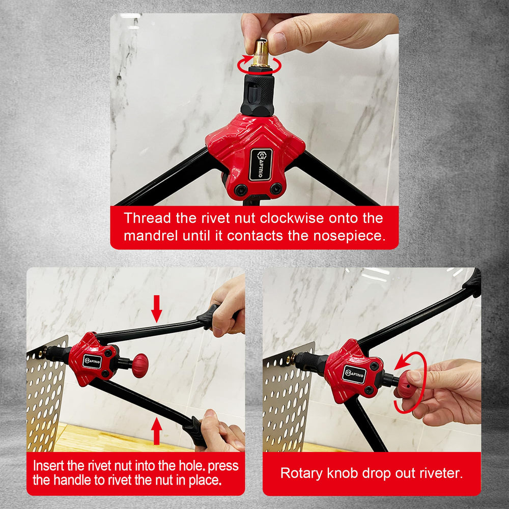 CRAFTNIO Rivet Nut Tool Kit in-use setup highlights professional quality.