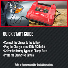 CRAFTSMAN CMXCESM162 auto-detection ensures the right charge rate