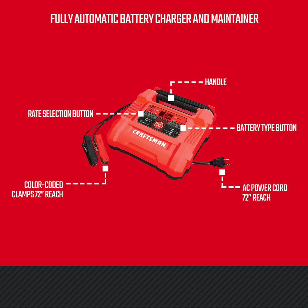 CRAFTSMAN CMXCESM258 booster cables support flexible setup during maintenance