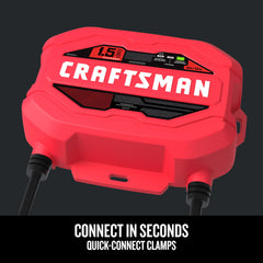 Craftsman CMXCESM259 clamps and cables ready for quick battery hookup