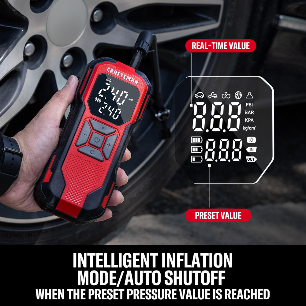 CRAFTSMAN LED light in dark providing hands-free illumination during emergencies
