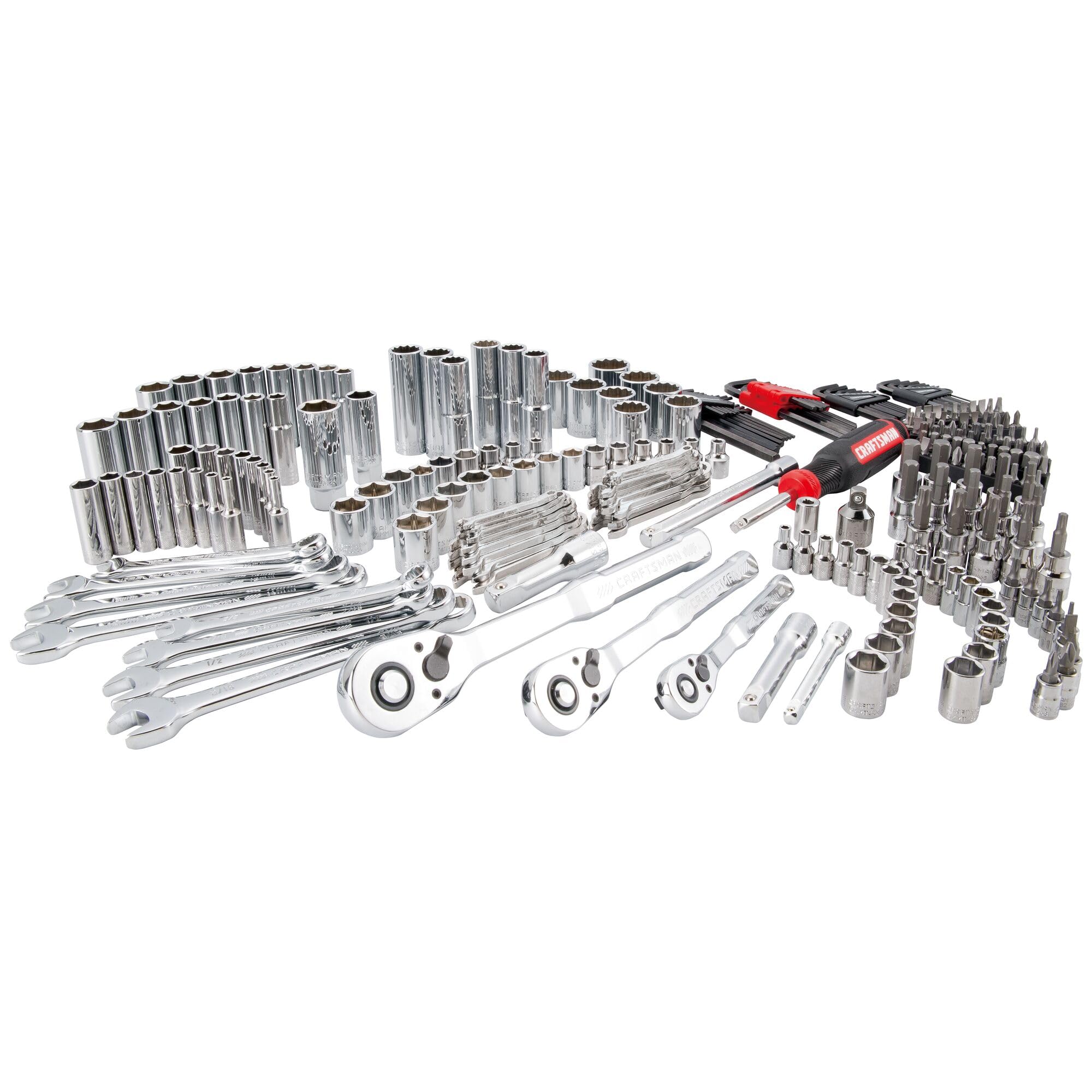 CRAFTSMAN tool set in a garage with car repair scene showing practical use