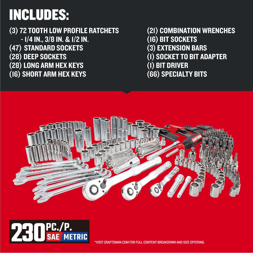 CRAFTSMAN open drawers with neatly arranged sockets and wrenches for quick access