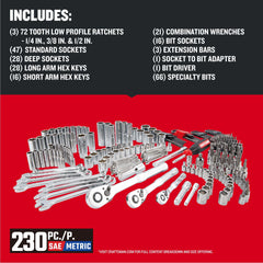 CRAFTSMAN open drawers with neatly arranged sockets and wrenches for quick access