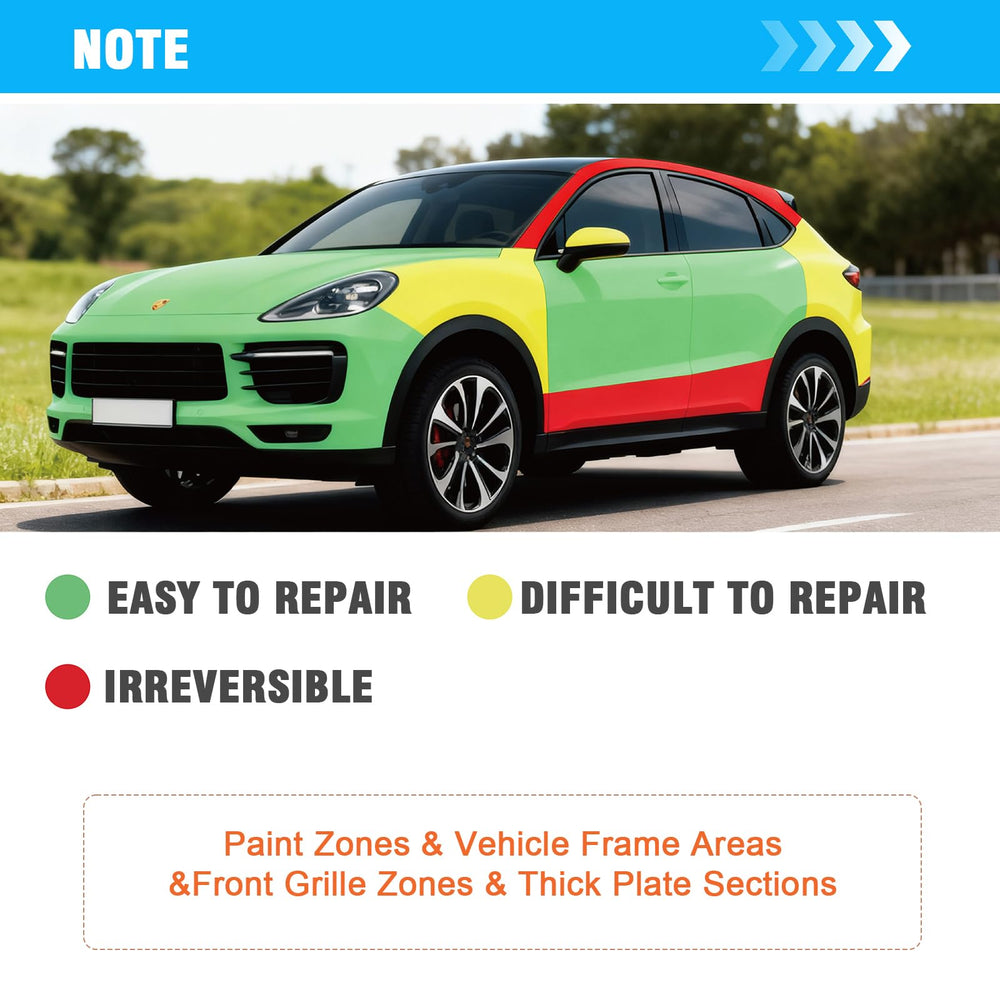 CRAFTZONE nitrile gloves protect hands during dent removal tasks