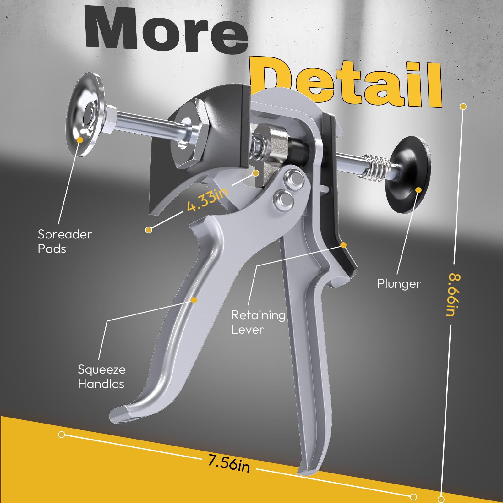 Craimil Speedy Brake Pad Spreader in-action example shows rapid piston compression.