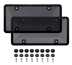 CRAPOZ license plate holder front view with durable ABS frame for all-weather use.
