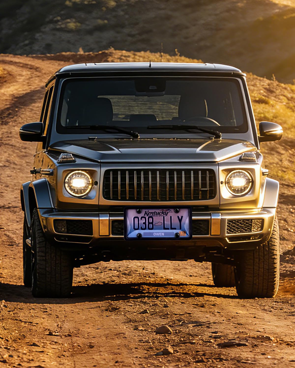 CRAPOZ license plate frame protects plates on front or rear.