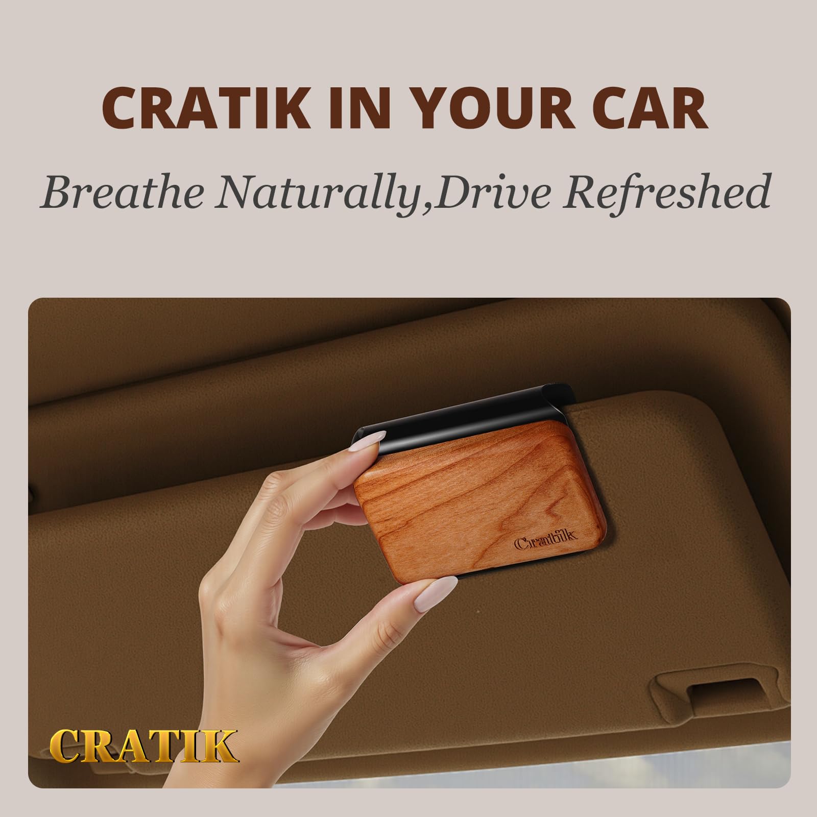 CRATIK Grove Pine Open Air scent bag showing earthy, citrus-forward fragrance.