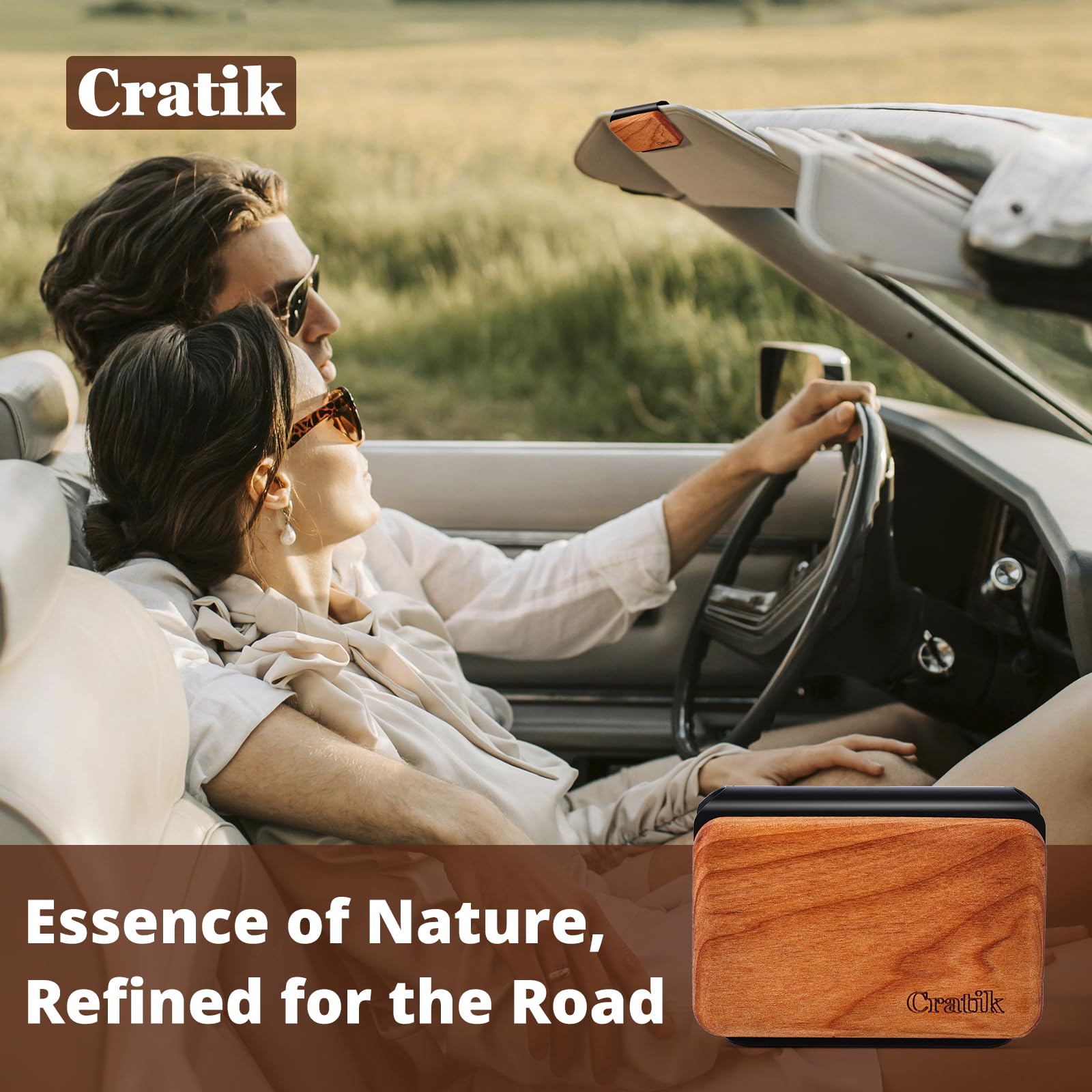 CRATIK natural wood texture closeup highlighting premium finish.