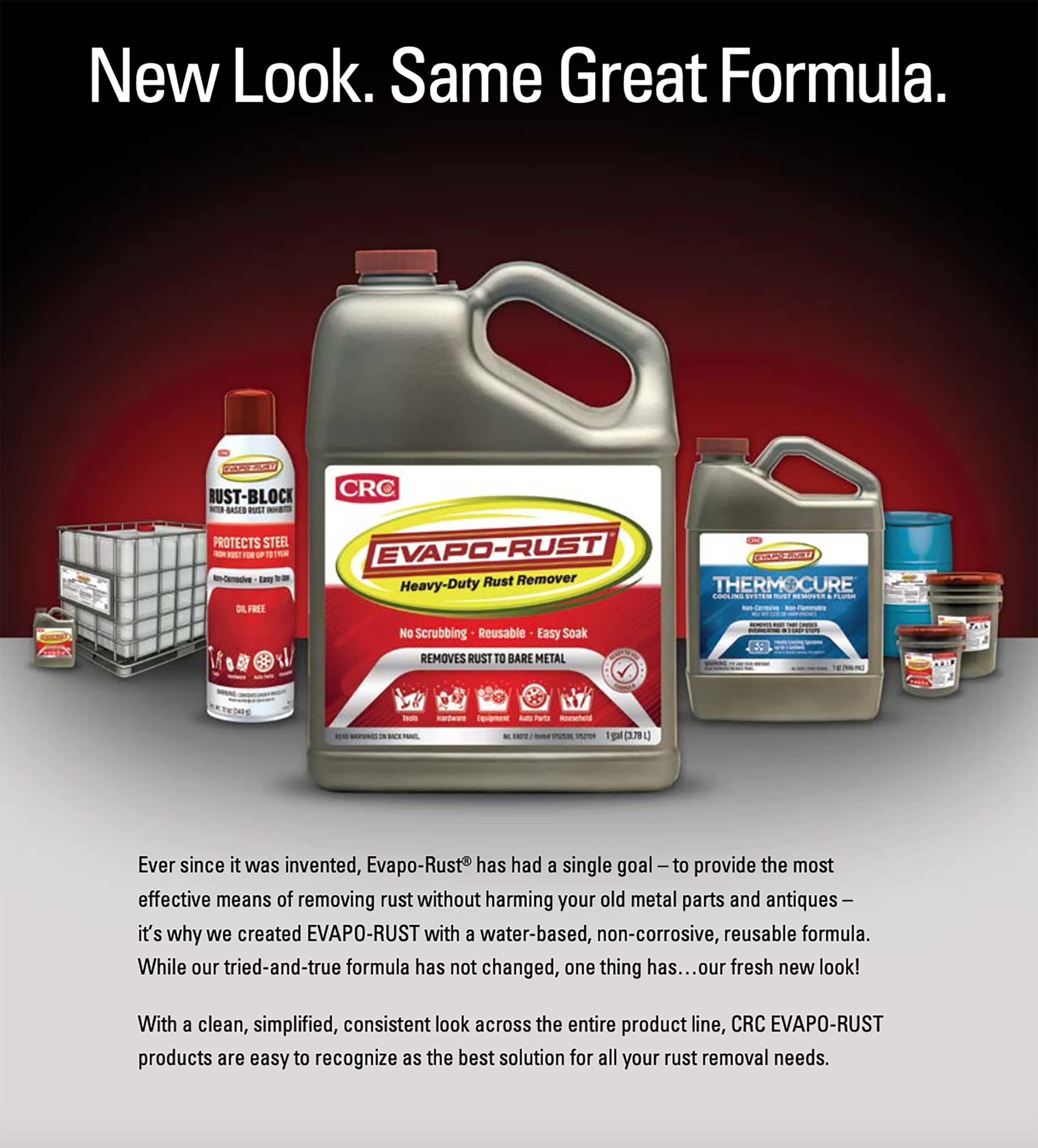 CRC Thermocure in engine compartment shows easy application and rust scale removal potential.