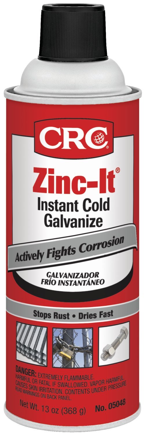CRC Zinc-It Instant Cold Galvanize spray on ferrous metal for fast rust protection
