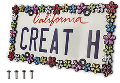 Creathome daisy wreath frame in matte black glitter adds vibrant, durable look.