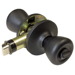 Creative Products Group LSK-C3-MB locking knob set, matte black, for privacy on RV doors.