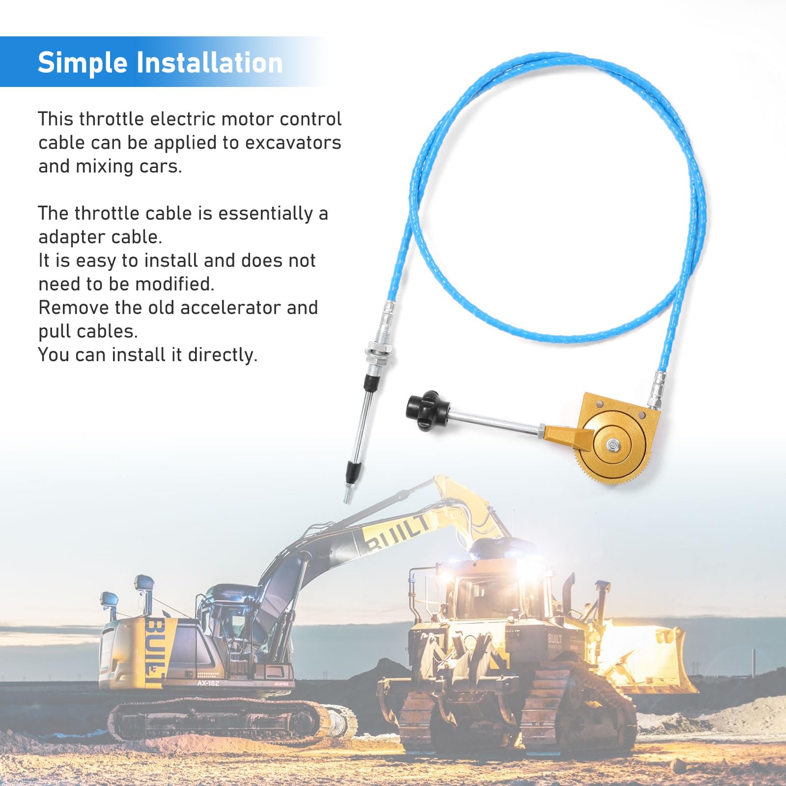 Creative.C throttle cable compatibility with AGT mini excavator and more.