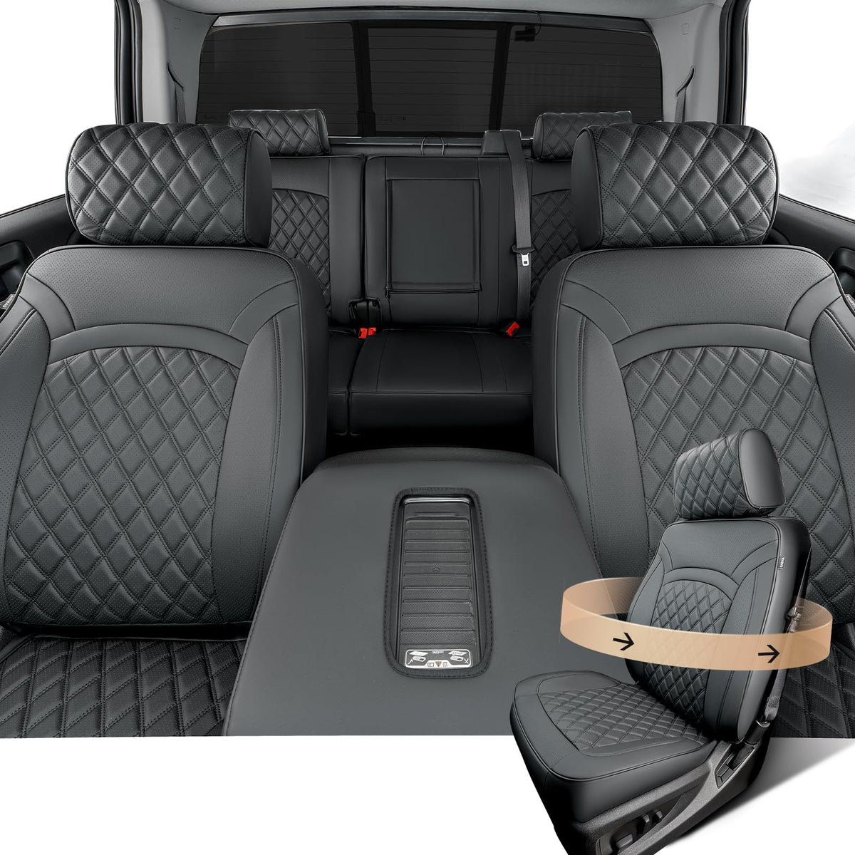 CreekT full-coverage front seat covers protect upholstery and resist daily wear.