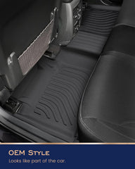 CreekT all-weather Jeep Grand Cherokee floor mats show quick cleaning after adventures.