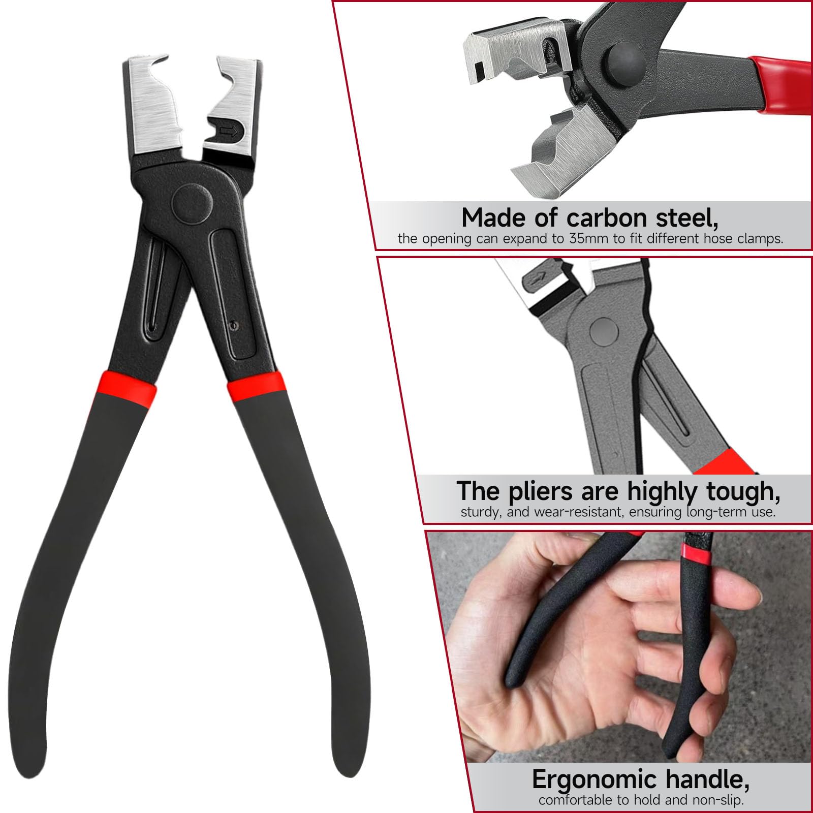 CRELYSTER hose clamp pliers for secure grip during removal