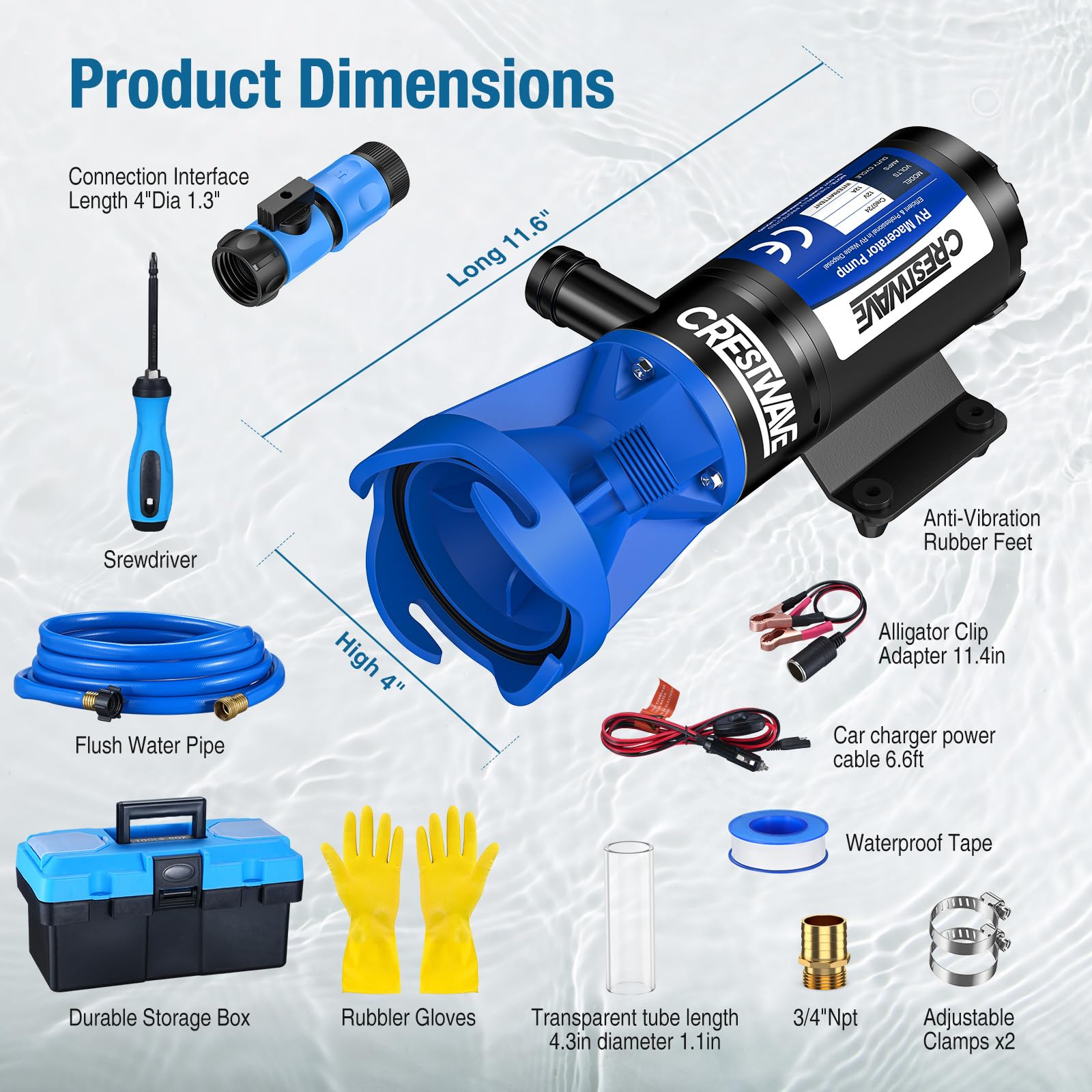 CrestWave compact storage case keeps tools organized.