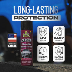 Cristal GX-3 exterior trim renewal reveals deeper restoration and darker finish.