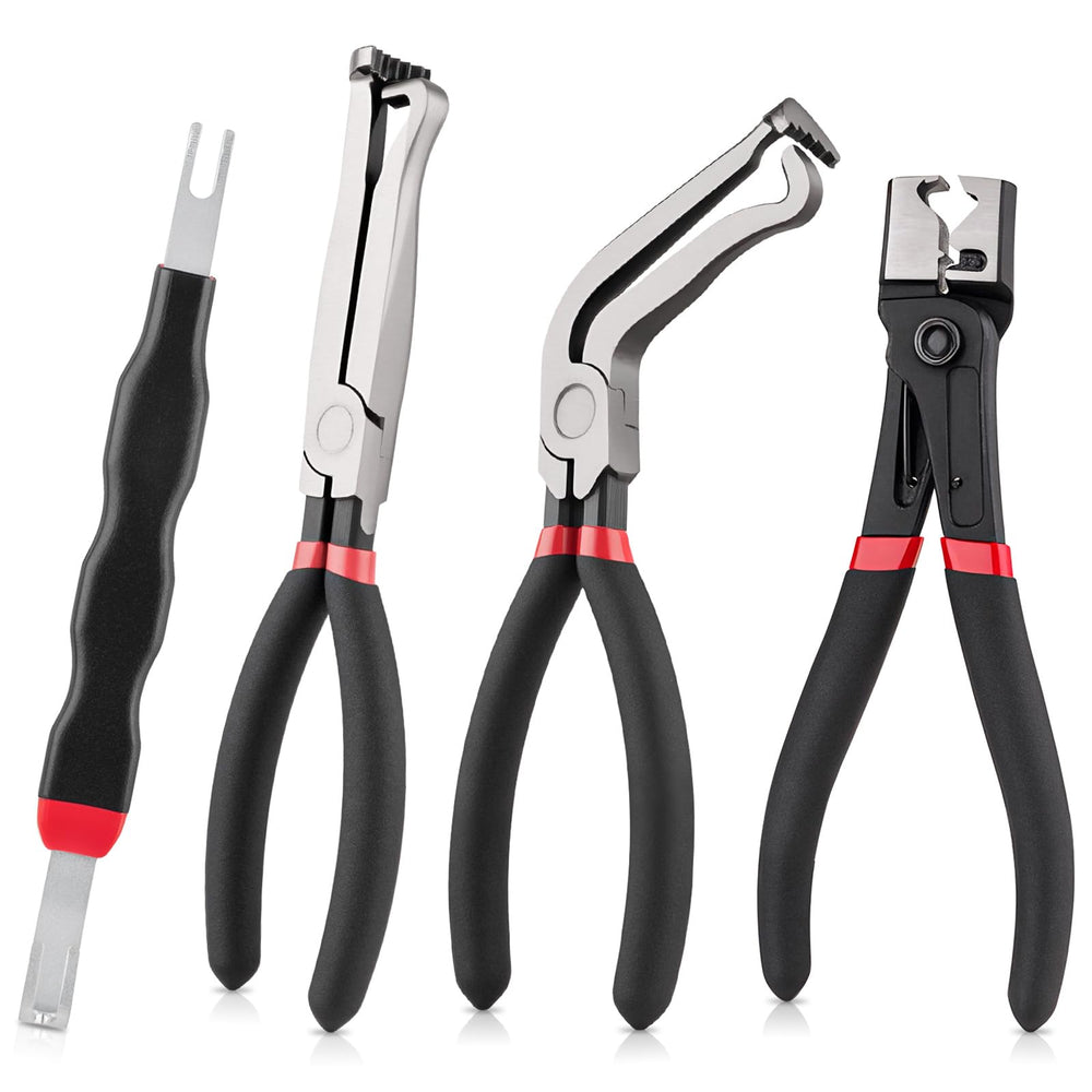 Crizendo 4PCS straight-head disconnect pliers reach tight engine spaces for precise removal