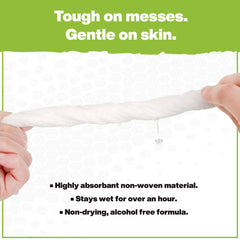 Crocodile Cloth Auto Cleaning Wipes absorb grease on a workshop surface.