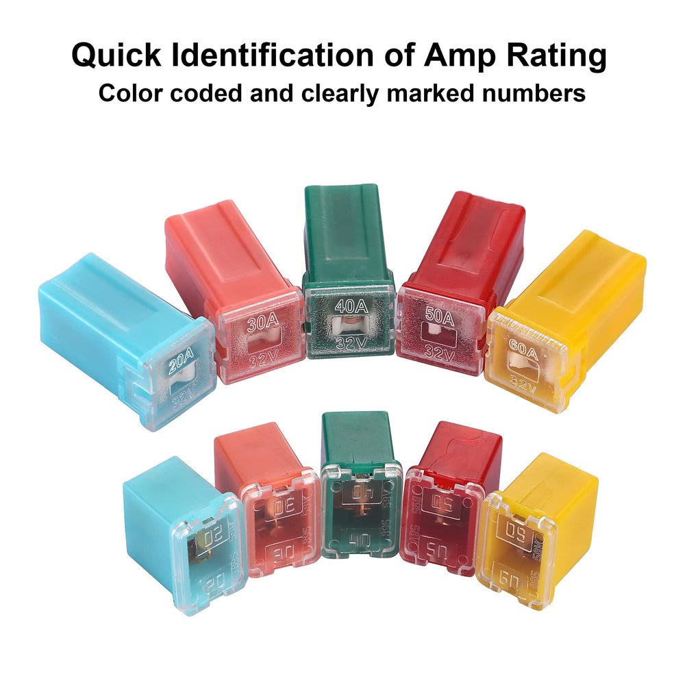 CrocSee low-profile 58 VDC fuses save space in tight fuse boxes.
