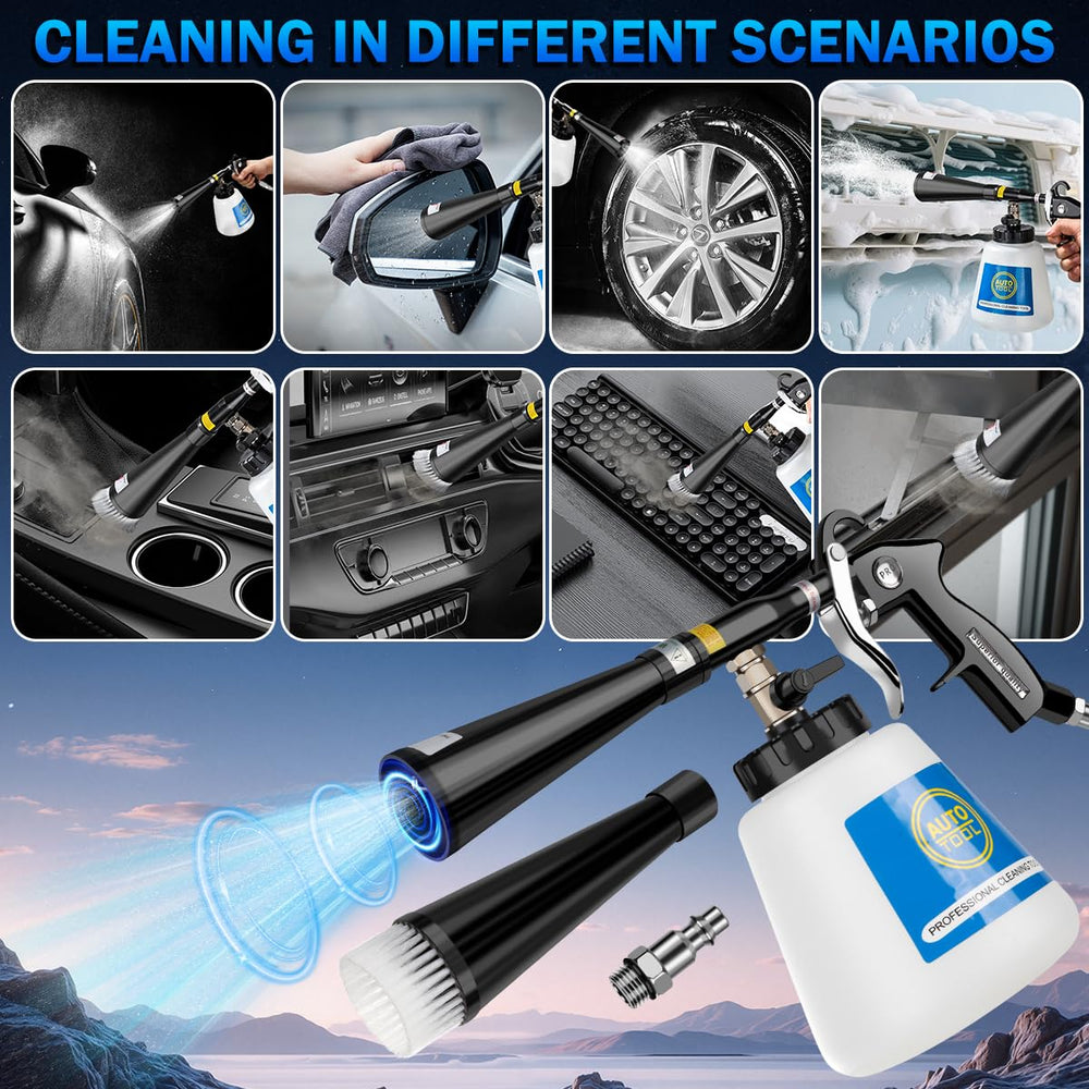 Cropyoyo car cleaning gun accessories expand cleaning tasks beyond the car.