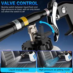 Cropyoyo car cleaning gun rotating nozzle enables versatile spray directions.