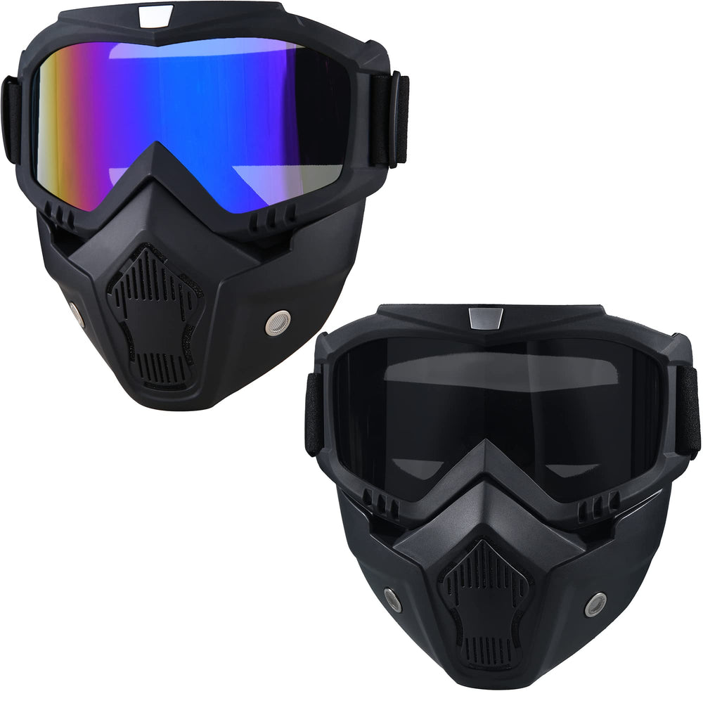 Crossbody motorcycle goggles with adjustable mask, comfortable fit for off-road riding