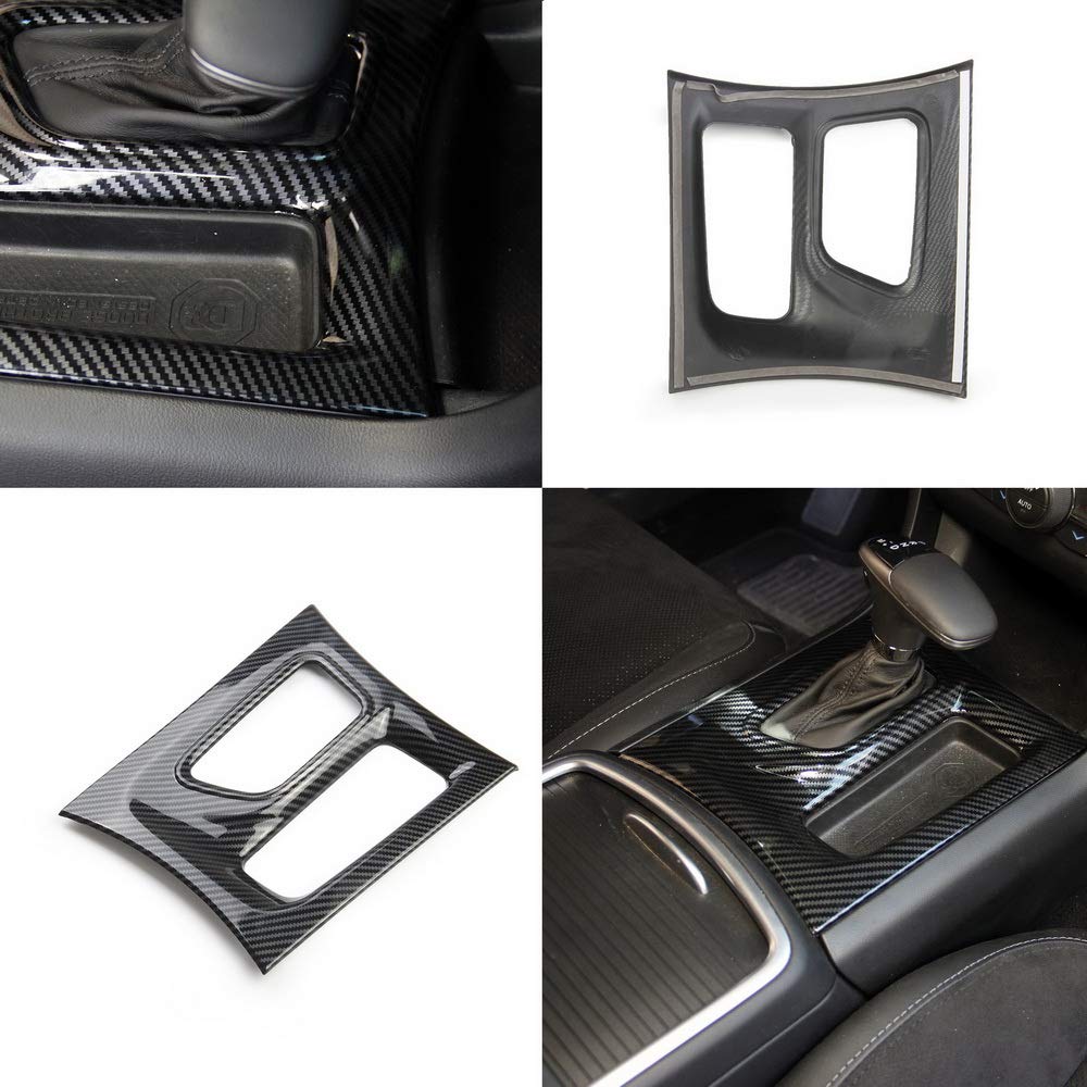Crosselec gear shift panel installed on the Charger dash, showcasing durable black trim and a refined finish.