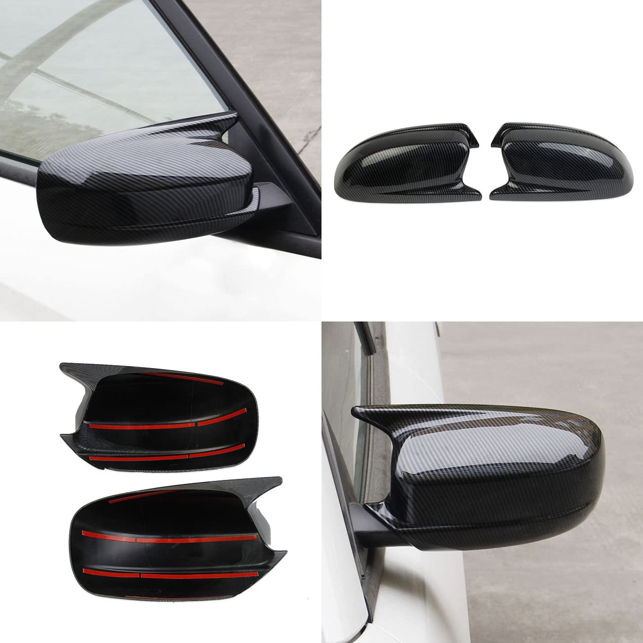 Crosselec Dodge Charger side mirror trim enhances edge protection and quick upgrade.
