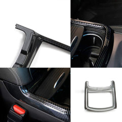 Interior detail shot showing easy peel-and-stick installation on the cup holder area