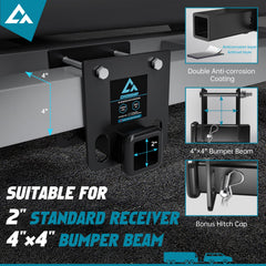 CROSSHIP RV bumper 2-inch hitch receiver assembly ready for quick install