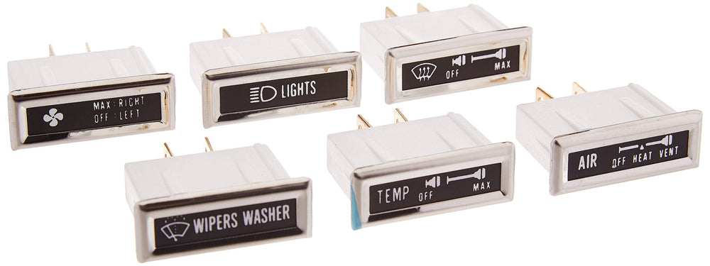 Crown Automotive dashboard lamp kit 5752813K in black and silver boosts instrument cluster visibility.