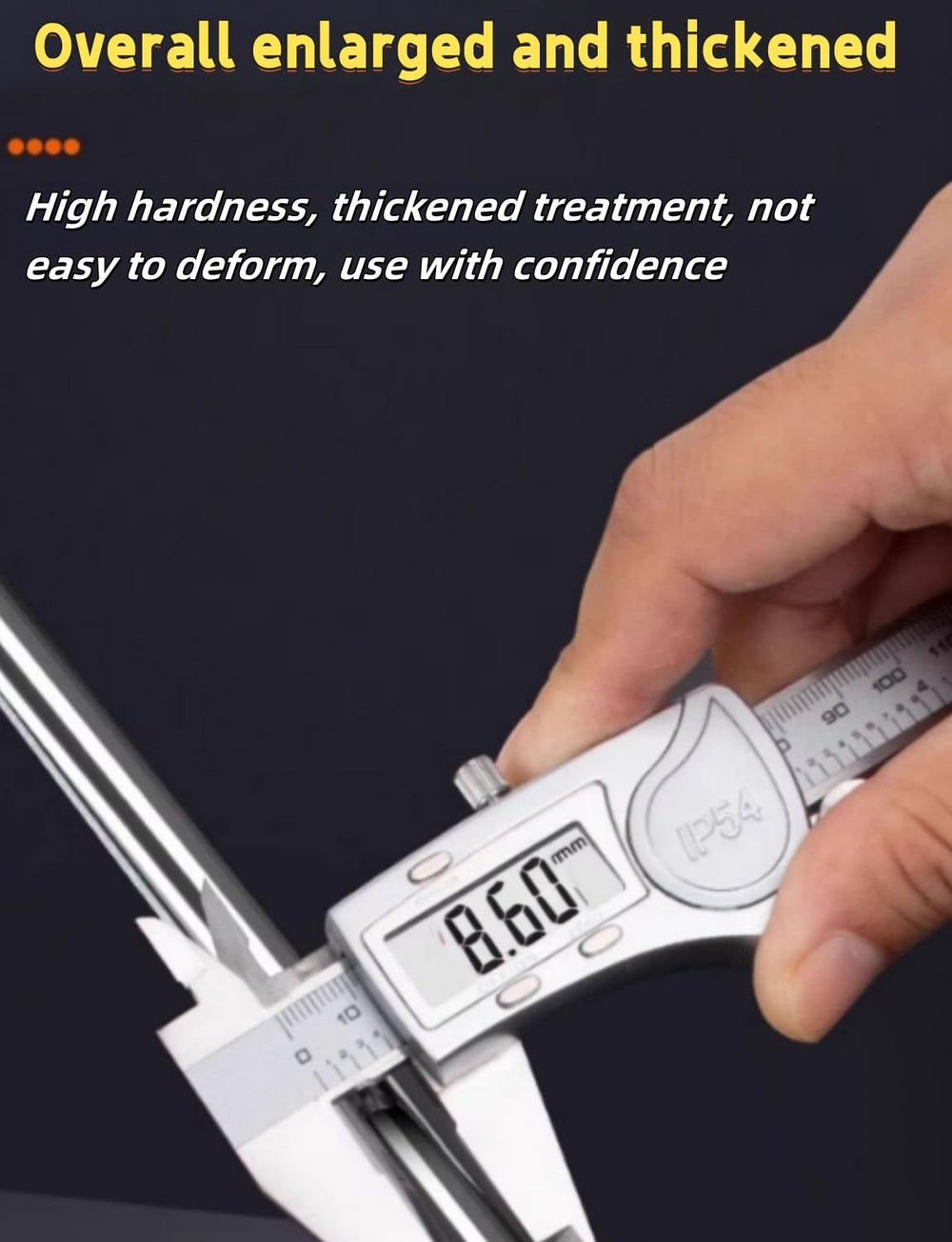 Crssmet ergonomic dual design provides secure grip and safe prying