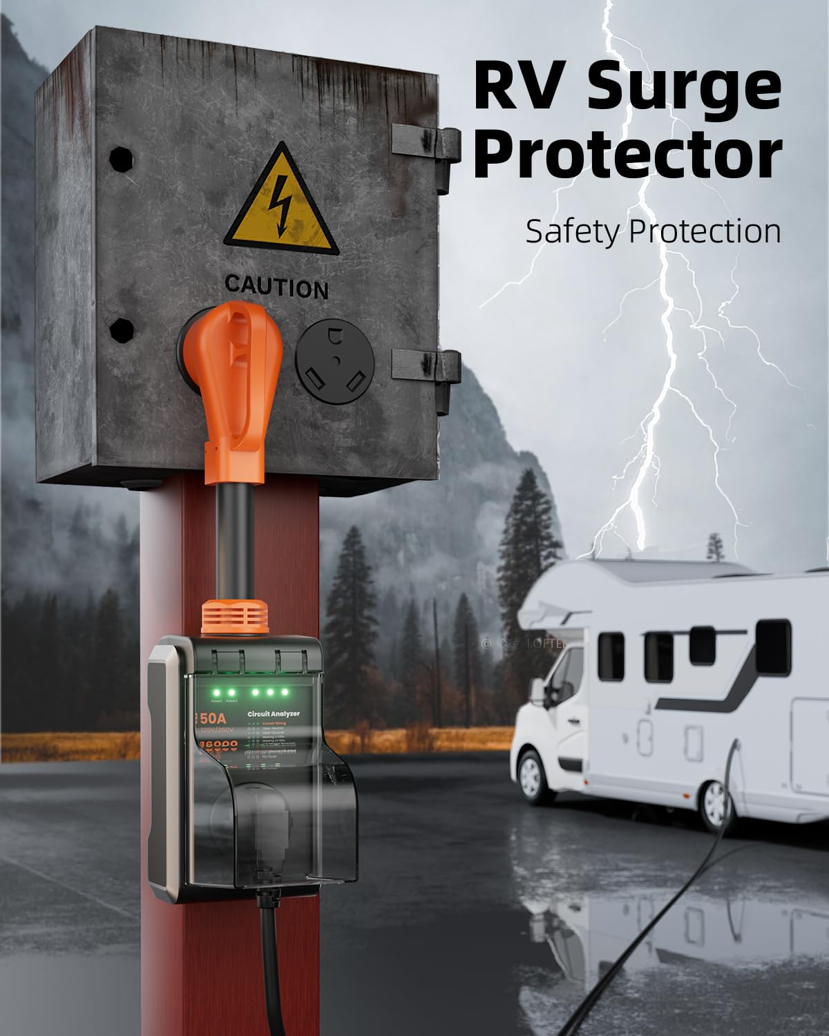 CRTBETLIF rugged waterproof cover protects the unit in rain and dust.