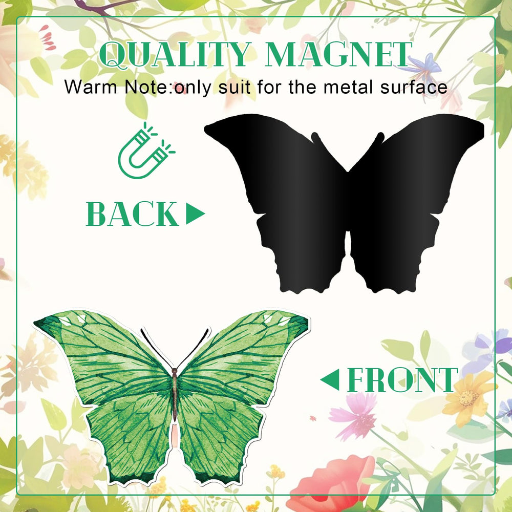Crtiin butterfly magnets on fridge demonstrate versatile home decor use.